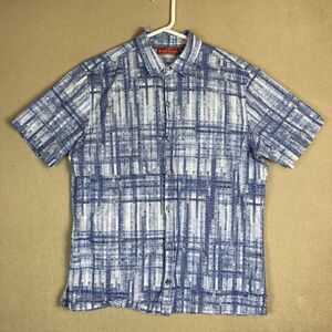 Tori Richard Shirt Adult Medium Blue Hawaiian Beach‎ Party Short Sleeve Mens
